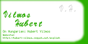 vilmos hubert business card